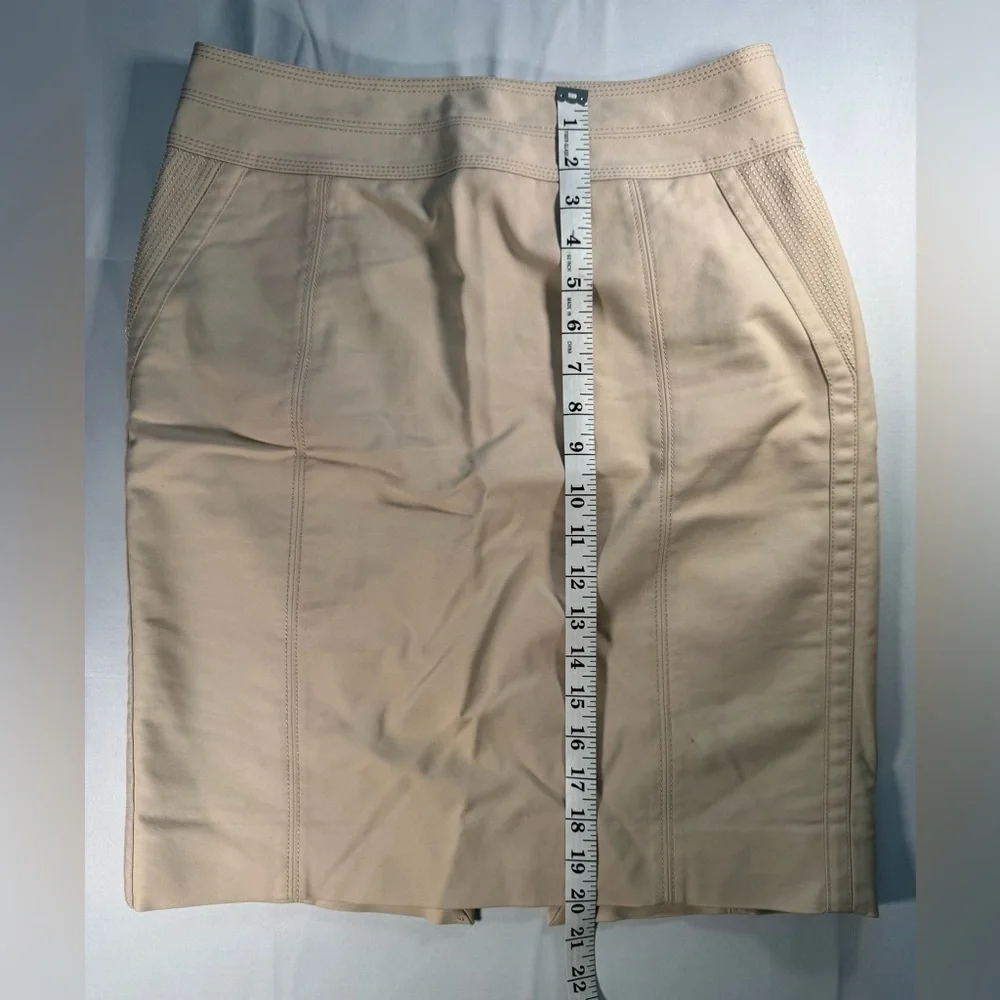 White House Black Market Beige Pencil Skirt 20” long